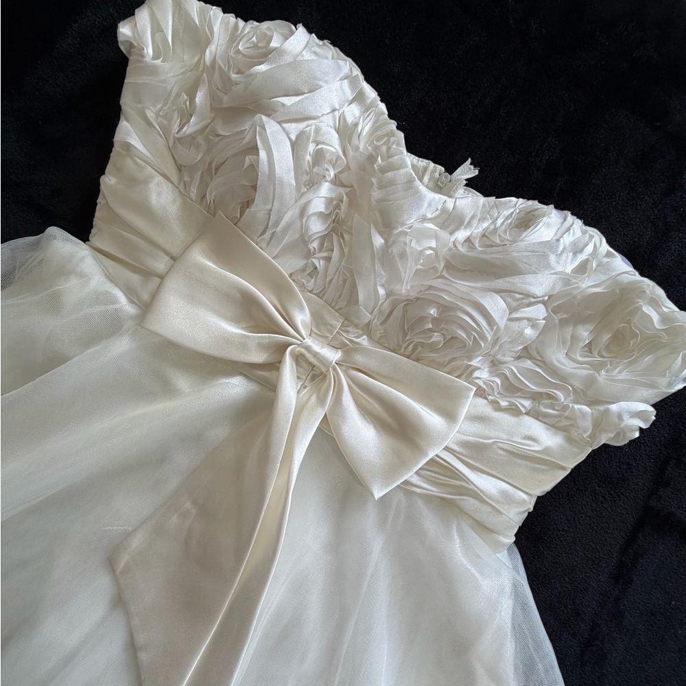 Steppin' Out Dress formal wedding size 11/12 ivory white knee length - Picture 9 of 16